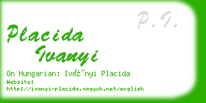 placida ivanyi business card